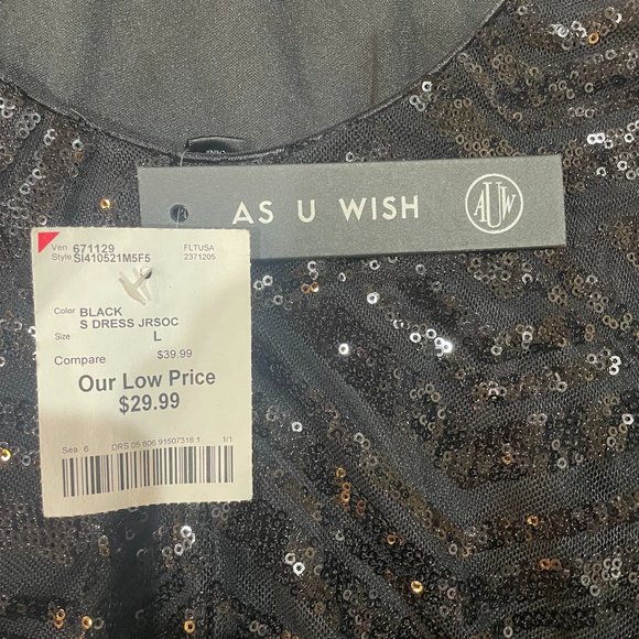 Black Sequin Dress - Picture 4 of 4